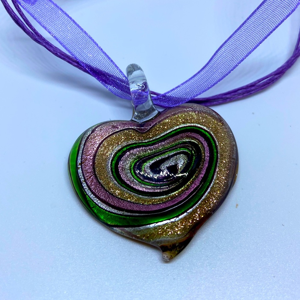 Blown glass necklace